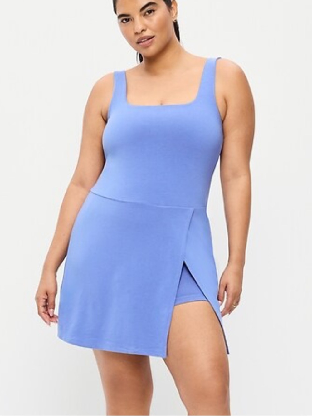 Old Navy PowerChill Athletic Dress XXL Tall Blue Tank Dress Built-In Shorts NWT